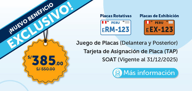 Promoción semestral placas especiales